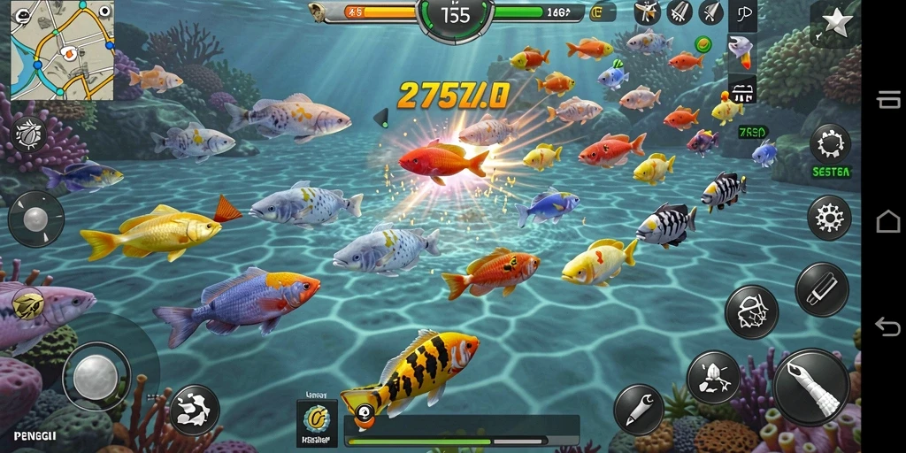 Tampilan gameplay Tembak Ikan yang menarik dan penuh aksi.