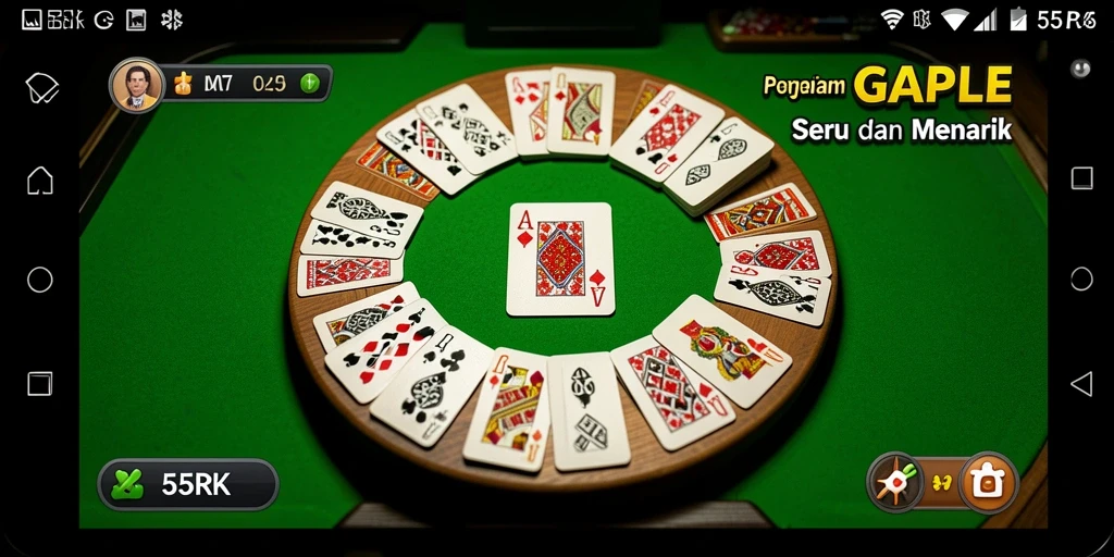 Tampilan gameplay seru dari game Gaple 55RK.