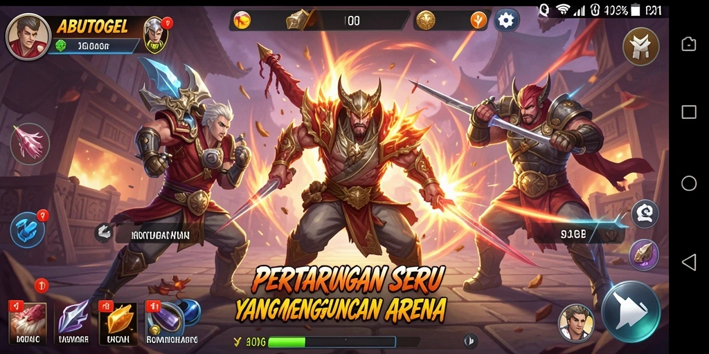Tampilan pertarungan mendebarkan dari game ABUTOGEL.