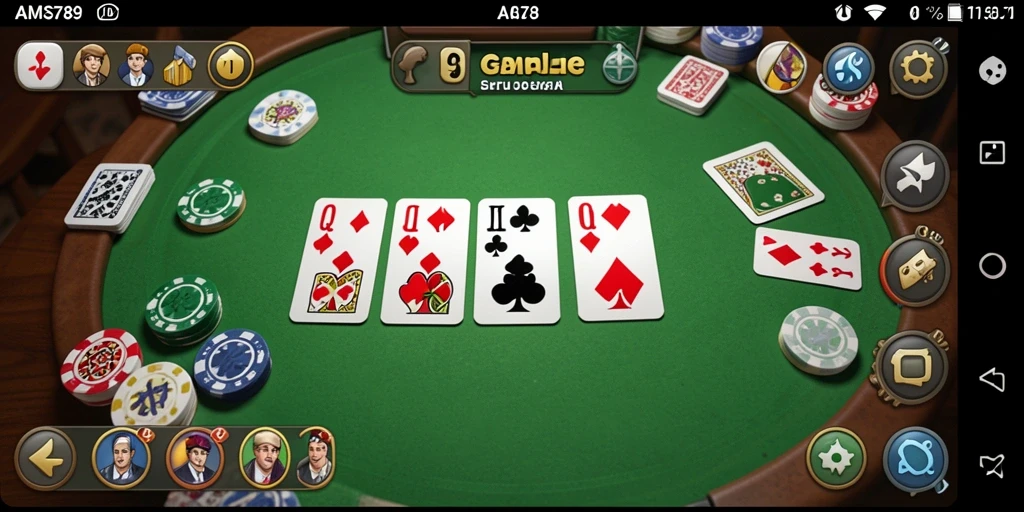 Tampilan gameplay seru dalam permainan Gaple di AMS789.