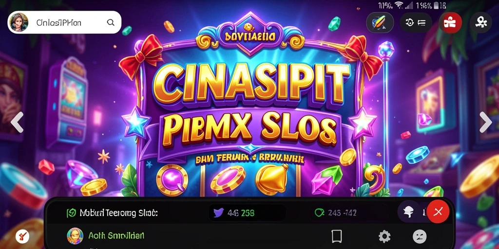 Screenshot utama CINASIPIT menampilkan gameplay slot yang mengasyikkan.