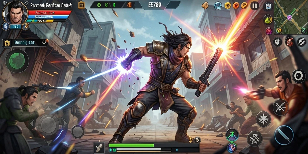 Gameplay seru dari EE789 dengan pertarungan yang menggebu-gebu.
