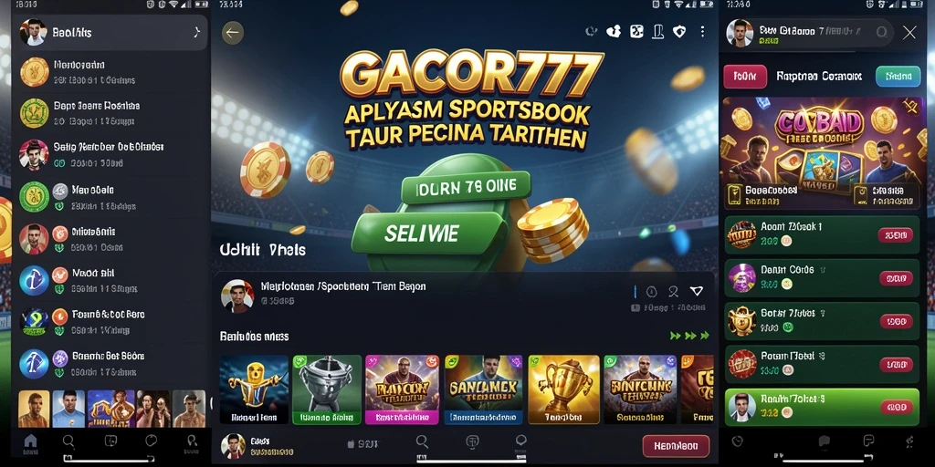 Tampilan gameplay utama GACOR777 dalam taruhan olahraga.