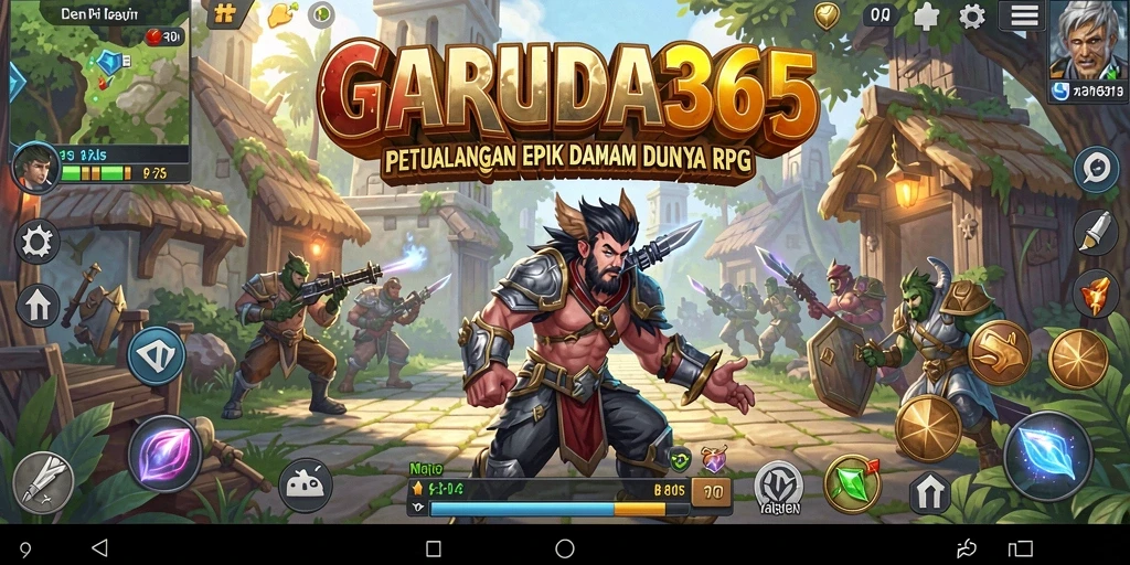 Tampilkan aksi seru dalam permainan RPG GARUDA365.