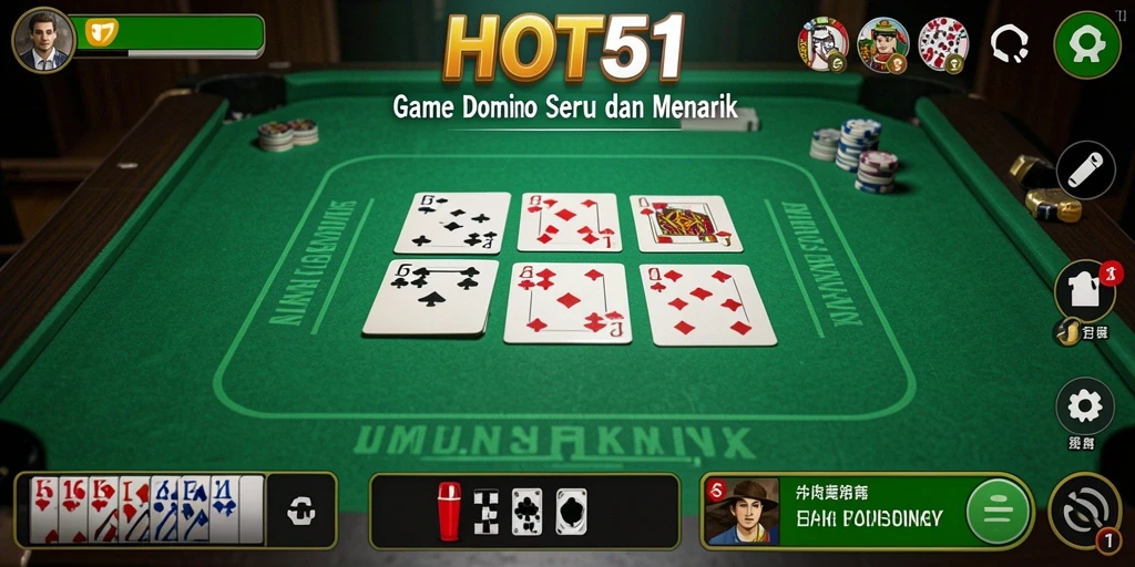 Tampilan gameplay HOT51 yang seru dan menarik di dunia domino.