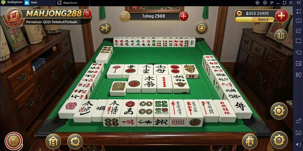 Tampilan gameplay QiuQiu yang seru di MAHJONG288.
