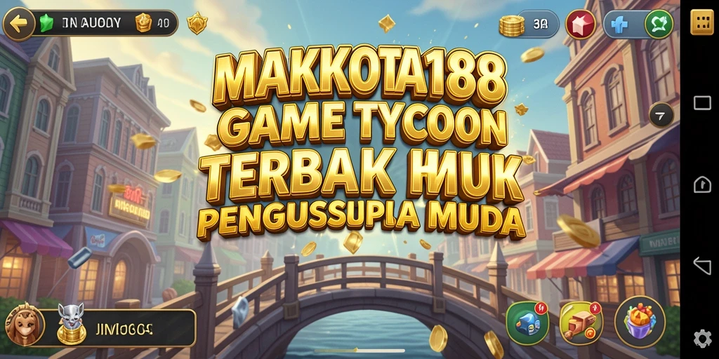 Tampilan gameplay strategis di MAHKOTA188 dengan elemen Tycoon.