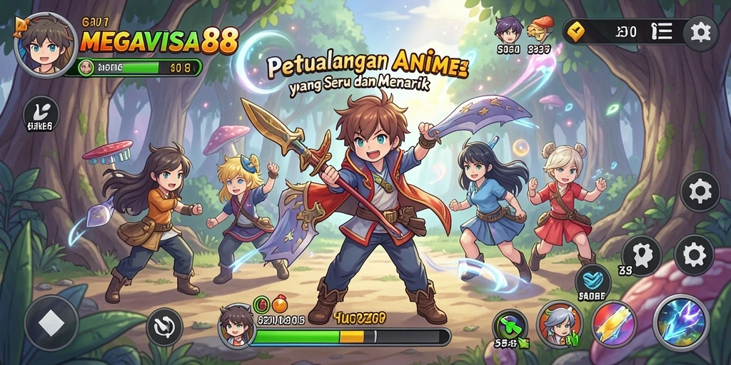 Gameplay seru MEGAVISA88 dengan karakter unik dan pertarungan dinamis.