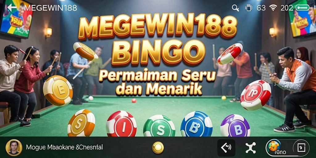 Tampilan gameplay seru di MEGEWIN188 dengan suasana Bingo yang menyenangkan.