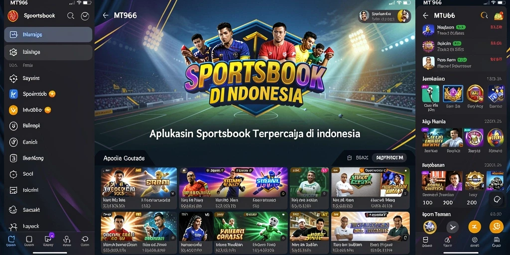 Screenshot utama menunjukkan gameplay menarik dari aplikasi Sportsbook MT966.