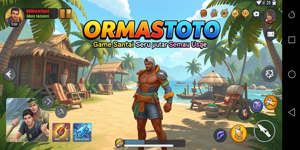 Tampilan gameplay <strong>ORMASTOTO</strong> yang ceria dan menarik.