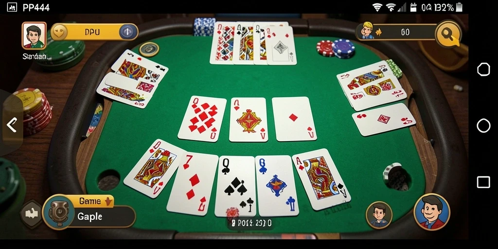Tampilan gameplay Gaple yang menarik dan seru di PP444.