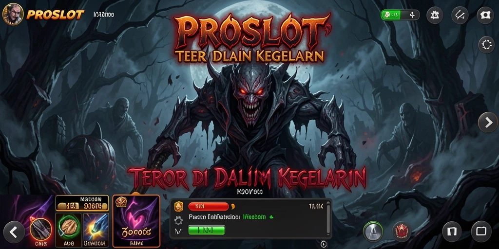 Screenshot gameplay menampilkan suasana Horror yang mencekam.