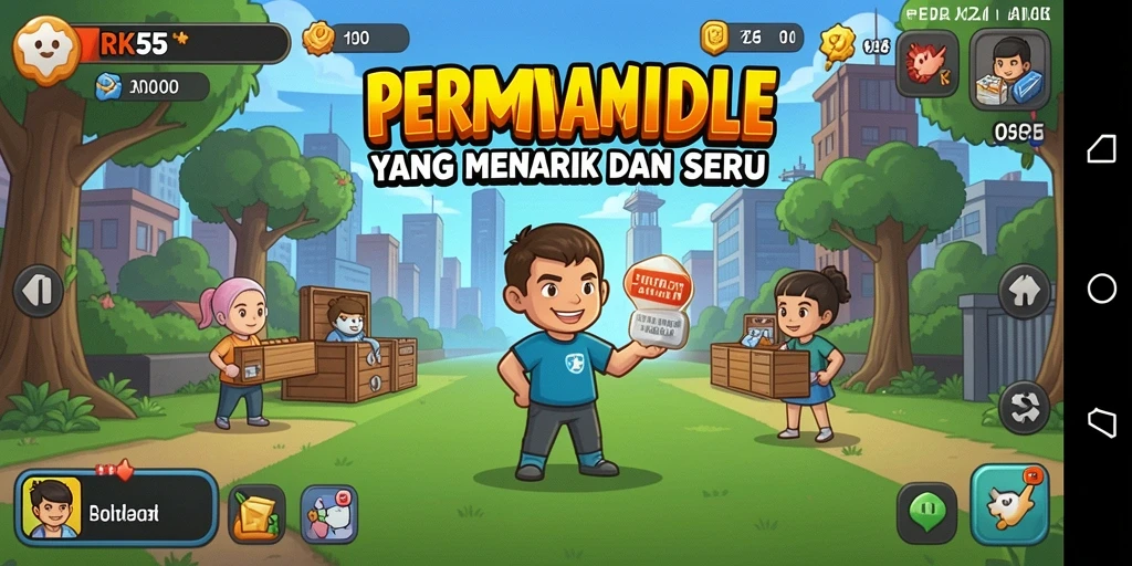Screenshot RK55 menampilkan gameplay Idle yang seru dan mengasyikkan.