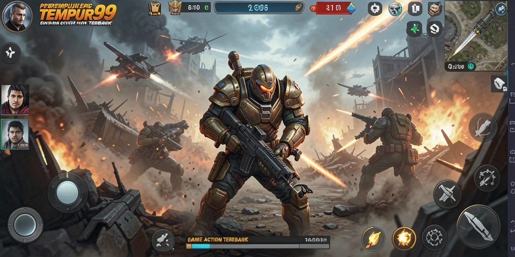 Screenshot dari gameplay <strong>TEMPUR99</strong> yang menunjukkan aksi seru dan grafis menawan.