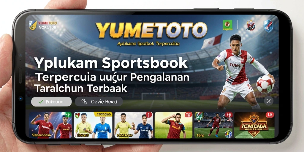 Screenshot YUMETOTO menampilkan suasana taruhan di aplikasi Sportsbook.